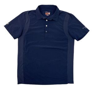 Puma Golf Polo Shirt Men M Medium Navy Blue Performance Breathable Mesh Panels